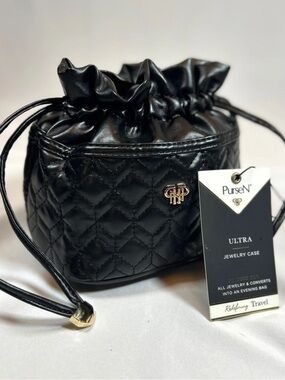 NWT PurseN Ultra Jewelry  Case Black Oprah’s Favorite Things